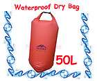 New Red 50L Waterproof Dry Bag for Canoe Kayak Fishing  