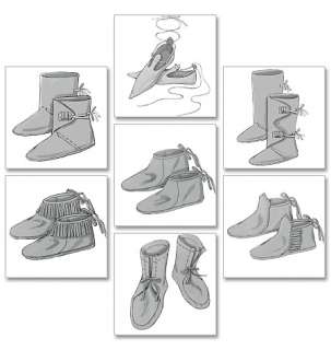 B5233 Butterick 5233 Historical Footwear Shoes Boots Pattern NEW MEN 