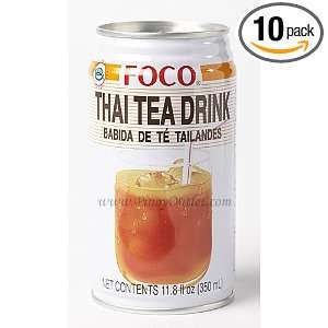 Foco Thai Tea Drink 11.8oz (Pack of 10)  Grocery & Gourmet 