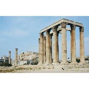  Temple of Zeus and Acropolis   Peel and Stick Wall Decal 