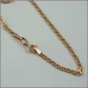 Solid Pink Rose Russian Gold Ladys Bracelet Chain 1.25 g 585  