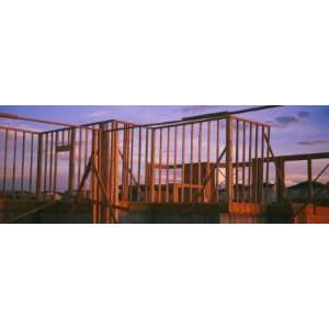  Wooden Framework of a House under Construction, Washington 