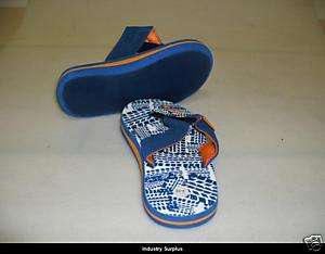 Childish Kids Size 4/5T Blue Tire Tread Flip Flop, New  