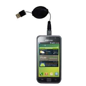 Retractable USB Cable for the Samsung Epic 4G with Power Hot Sync and 