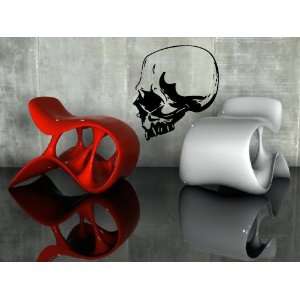  Cool Scary Human Skull Side View Design Wall Mural Vinyl 