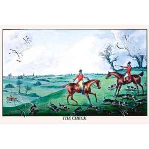   , Fox Hunters and Hounds in an Open Field   36 x 24