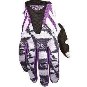 Fly Racing Youth Girls Kinetic Gloves   2011   Youth Medium/Grey/White 