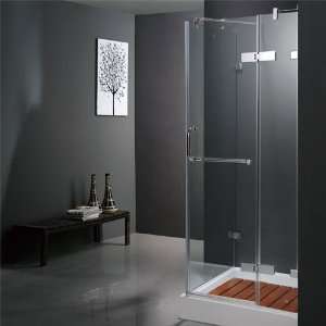VG6011BNMT3232R 32 x 32 Frameless 3/8 Frosted/Brushed Nickel Shower 