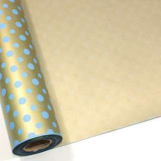 Gold Blue BULK Gift Ream Roll Wrapping Paper 65ft 20M  