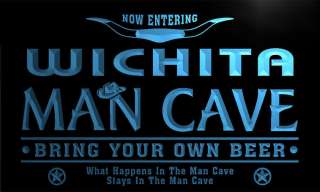pb2099 b Wichita State Cities Man Cave Cowboys Bar Neon Light Beer 