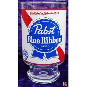  Vintage 24 Oz Pabst Blue Ribbon Beer Glass Everything 
