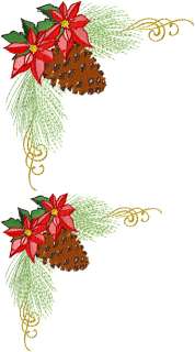 Poinsettia Gold machine embroidery designs 5x7 and 6x10  