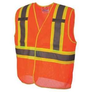  VIKING U6110O S/M Open Road BTE Safety Vest,Orange,S/M 
