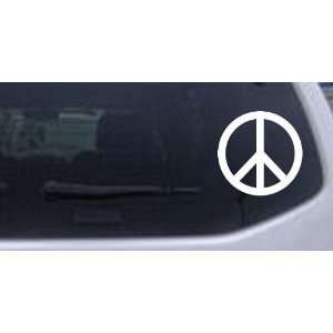 Peace Sign Symbol Car Window Wall Laptop Decal Sticker    White 20in X 