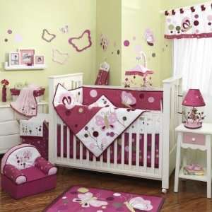  Raspberry Swirl Nursery Crib Sheet Baby