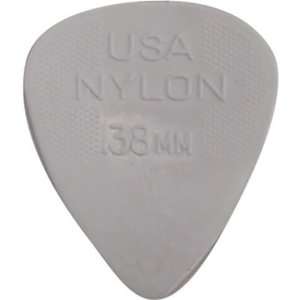  Dunlop Nylon Standard Pick Packs, .38mm/White Musical 