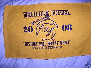 WV Lightning Semi Pro Football Team Terrible Towels  