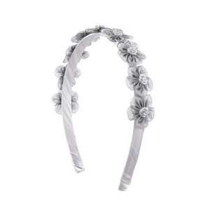  silver flower headband 