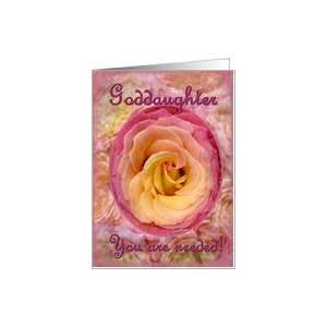  GODDAUGHTER Be My Maid of Honor with Roses Card Health 
