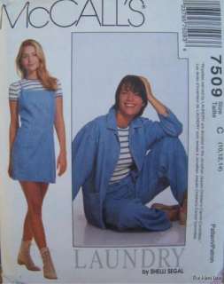 VTG 80s LAUNDRY Denim Slip Dress T Shirt Jacket Pants Pattern S10 14 