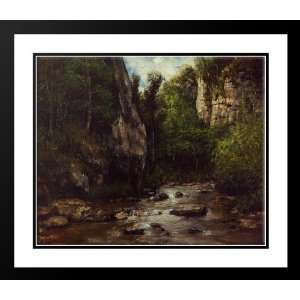  Courbet, Gustave 34x28 Framed and Double Matted Landscape 