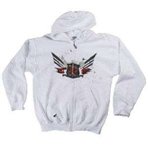  Honda Collection CRF Zip Up Hoodie   Large/White 
