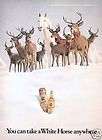   Minze Schnapps 100 Proof Polar Bear Promo White Magic Art Ad  