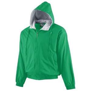  Augusta Hooded Taffeta Jacket/Fleece Lined KELLY GREEN 
