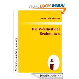 Die Weisheit des Brahmanen (German Edition) Friedrich Rückert 
