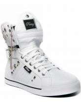 Womens Pastry Shoes Sugar Rush Studs White White with Silver Accents 