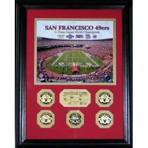   Francisco 49ers 5 Time Super Bowl Champs Photo Mint
