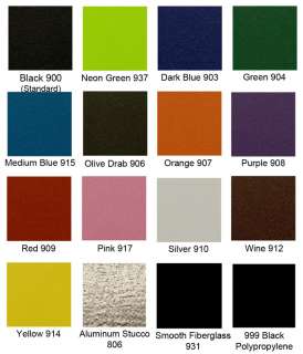 below is a chart of available colors for the exterior laminate