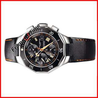 Baume & Mercier Riviera 8797 Automatic Orange Black Chronograph Watch 