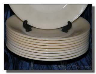 LOT 10 Ivory Fire King Glass Restaurant Ware Plates  