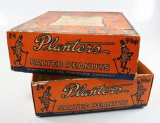   Chocolate Co. 1920s Cardboard Candy Bar Box Display Mr. Peanut  