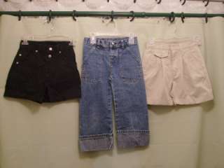   Pc Mixed Lot of Girls Size 7/8 Used Clothing Pants Capris Shorts Dress