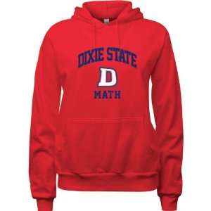  Dixie State Red Storm Red Womens Math Arch Hooded 