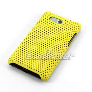 Mesh Hole Hard Case Skin Cover for HTC Aria G9 +LCD Film,green  