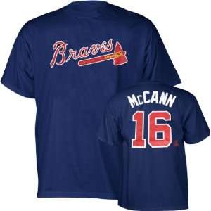  Brian McCann Atlanta Braves Navy Name and Number T Shirt 