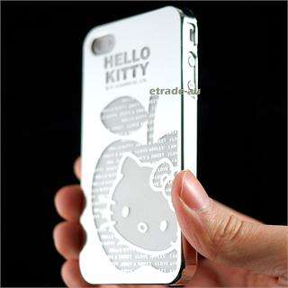 Cute Silver Mirror Hello Kitty Chrome Hard Case for iPhone 4  