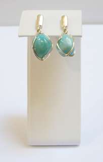   FREE SHAPED LARIMAR STONES .925 SILVER EARRINGS PENDANT JEWELRY  