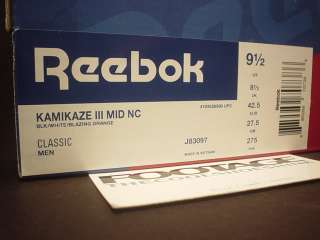 2011 Reebok Kamikaze III 3 Mid NC SWIZZ BEATZ BLACK WHITE BLAZING 