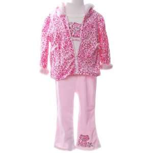   Infant Girls Fall Clothes PINK LEOPARD Jacket Outfit BT KIDS Girl 18M