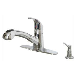 Giagni Chrome Pull Out Kitchen Faucet w/ Soap Dispenser  