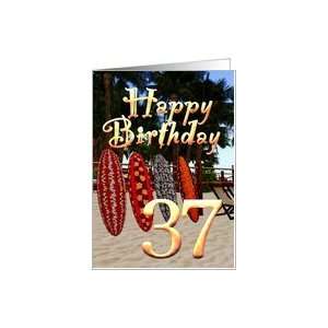 37th birthday Surfing Boards Beach sand surf boarding palm trees surf 
