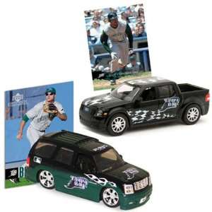   Die Cast Cars with Carl Crawford and Rocco Baldelli Trading Card