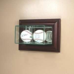  Perfect Cases Wall Mounted Glass Double Baseball Display Case 