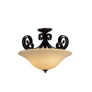  By Trans Globe Lighting Dark Bronze Finish 3 Lt Semi Flush 