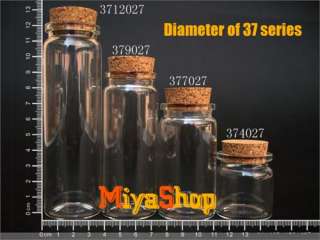 500pcs Clear Glass Bottle Vial Cork 30ml 307017  