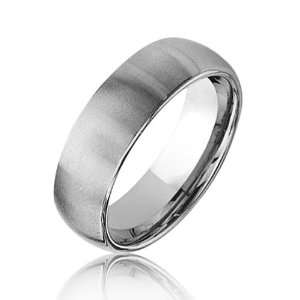   Jewelry Stainless Steel Brushed Finish Unisex Wedding Band Ring 8mm